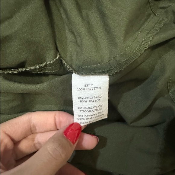 Olive Green Hooded Utility Cinched Waist Jacket - Picture 4 of 4